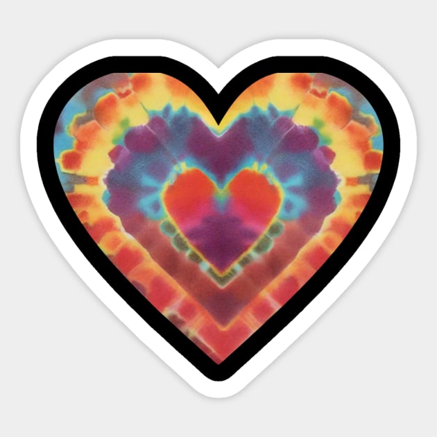 Tie Dye Heart Sticker by Pastoress Smith